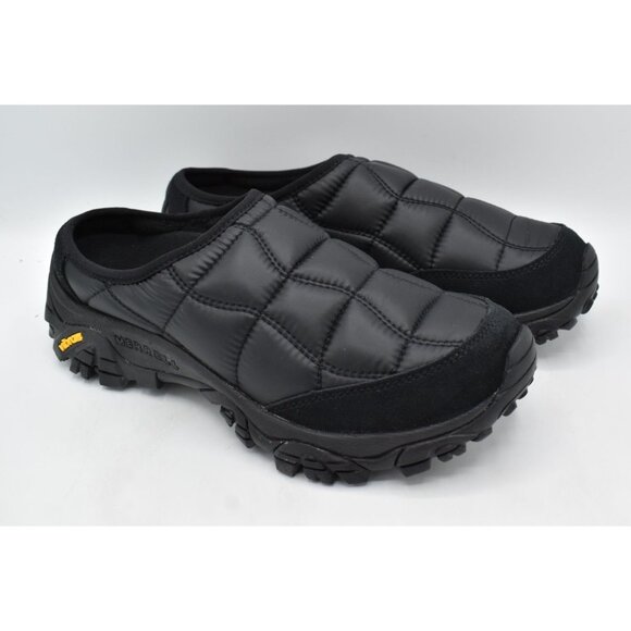 Merrell Women 8.5 MOAB 2 Slide Quilted SE Slip On Black Vibram Sole Shoes Mules - Picture 2 of 13